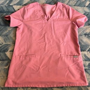 FIGS Chalk Pink Casma Scrub Top